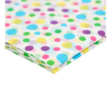 Бумага тишью 50*66см Цветные точки 10шт