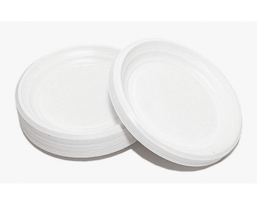 Тарелка пластиковая 205мм Чайковский белая 50шт