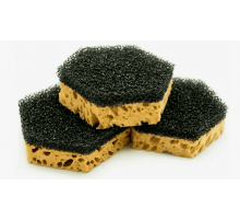 Губка для посуды Шестигранник 90х80х30мм 3шт в упак