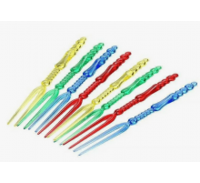 Пика для канапе 11см Вилочки цвет ассорти 20шт в упак