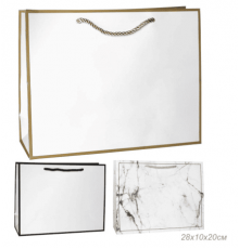 Пакет подарочный бумажный 20*28*10 горизонтальный в ассортименте