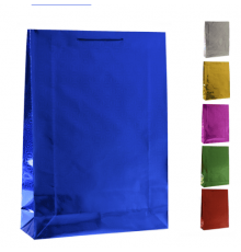 Пакет подарочный бумажный 43*55*13,5 голографический микс цвет в ассортименте