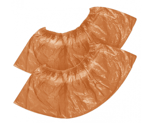 Бахилы ПЭ Стандарт коричневые 14*40 30мкм (уп50шт/кор2500шт)