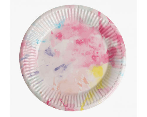 Набор посуды "Акварель" (стакан 250мл 6шт+тарелка 230мм 6шт)