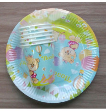 Набор посуды "Мишки" (стакан 250мл 6шт+тарелка 180мм 6шт)