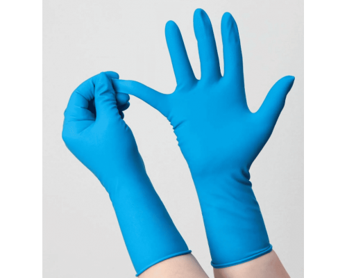 Перчатки латексные неопудренные M High Risk особопрочные