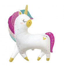Шар фольгированный 15"/38см Единорог мини