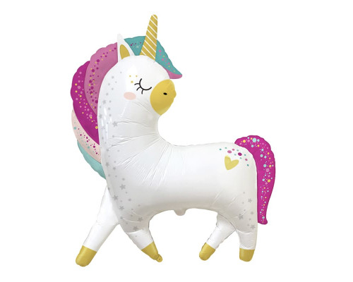 Шар фольгированный 15"/38см Единорог мини