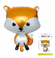 Шар фольгированный 22"/55см Лесная лисица в упаковке