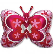 Шар фольгированный 14"/36см Бабочка Декор мини