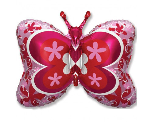 Шар фольгированный 14"/36см Бабочка Декор мини