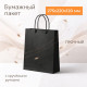 Пакет бумажный с круч. ручками 275*220*120 черный