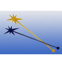 Размешиватель пластиковый 180мм Звезда цвет в ассортименте 10шт в упак